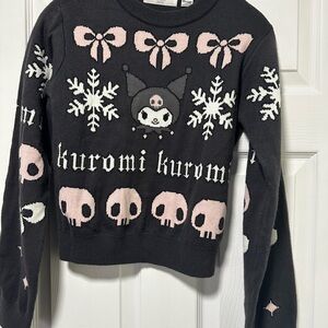 Kuromi Black and Pink Sweater H&M girls 16-18
